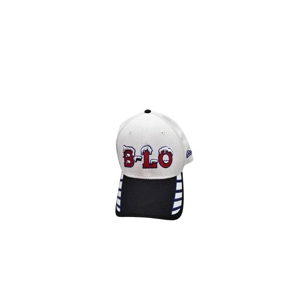 New Era Buffalo Bills B-LO Snow Hat 39THIRTY Stretch Fit Cap White L/XL NFL - Picture 1 of 6